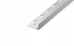 Listwa narożna typu "P" Stalowa, Srebrna szczotkowana 10mm x 10,5mm x 2700mm