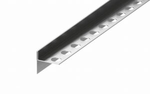 Listwa spadkowa krawędziowa, Prawa srebrna szczotkowana 180cm