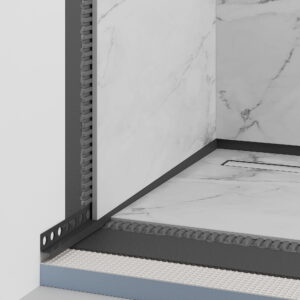 Listwa spadkowa przyścienna, Lewa czarna matowa 120cm