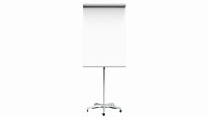 Mobilny flipchart magnetyczny z ramą aluminiową 70cm x 100cm