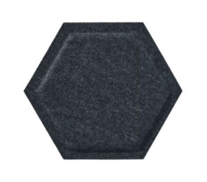 Panel filcowy HEXAGON WITH BORDER 3D grafitowy 30cm x 26cm