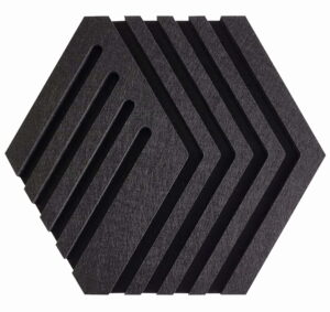 Panel filcowy HEX 3D BLACK 30cm x 26cm x 1,4cm