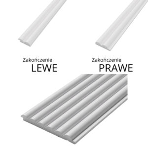 Zakończenie prawe paneli ściennych GIULIA 4,3cm x 270cm