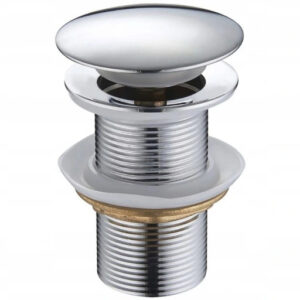 Korek umywalkowy Klik Klak chrom mosiężny bez przelewu