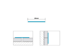 Płaskownik, czarny matowy 20mm x 2700mm