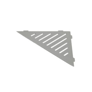 Narożna półka prysznicowa fugowa trójkąt, srebrna szczotkowana