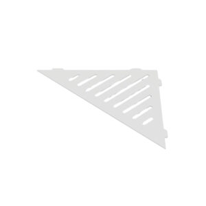 Narożna półka prysznicowa fugowa trójkąt, biała matowa