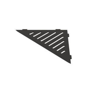Narożna półka prysznicowa fugowa trójkąt, czarna matowa