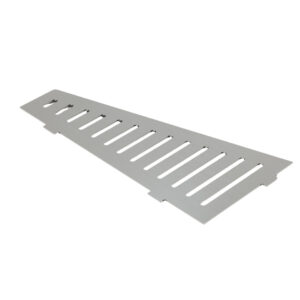 Narożna półka prysznicowa fugowa trapez, srebrna szczotkowana