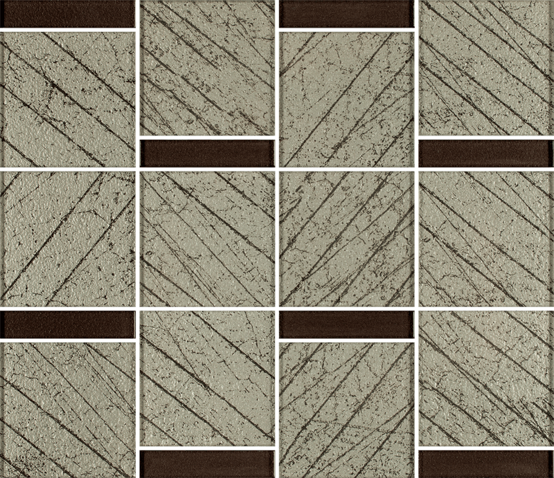 Uniwersalna Mozaika Szklana Brown Paradyż Ramones 25.7x29.8 gatunek I