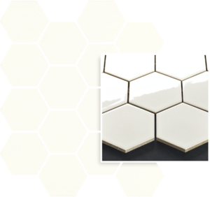 Paradyż Uniwersalna Mozaika Prasowana Bianco Hexagon  22x25.5 gatunek I