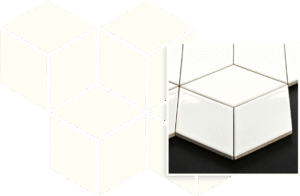 Paradyż  Uniwersalna Mozaika Prasowana Bianco Romb Hexagon 20.4 x 23.8 gatunek I