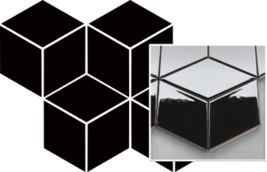 Paradyż  Uniwersalna Mozaika Prasowana Nero Romb Hexagon 20.4 x 23.8 gatunek I