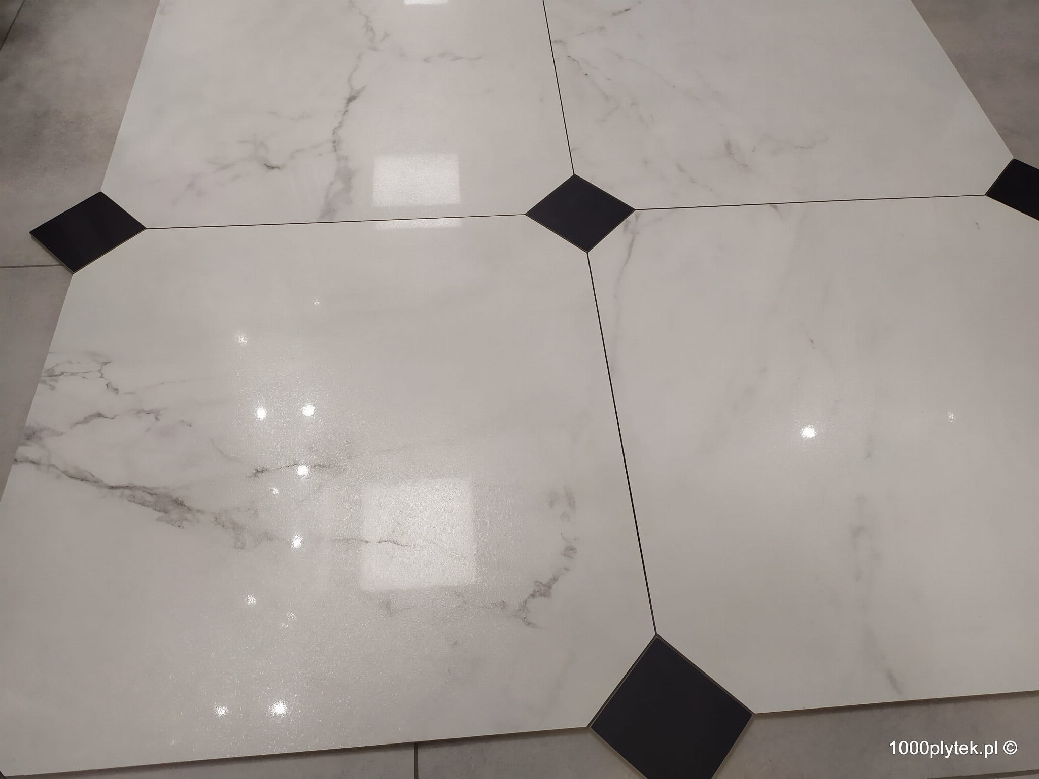 REAL CARRARA LAPPATO oktagon 59,8X59,8 gatunek I kostka 10 cm - obrazek 3