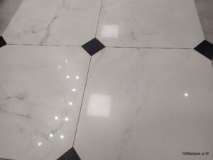 REAL CARRARA LAPPATO oktagon 79X79 gatunek I kostka 10 cm