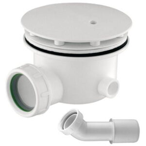 OMNIRES Syfon niski do brodzików prysznicowych, z otworem odpływowym o 90 mm. biały  ST.6590.35N + ST.45