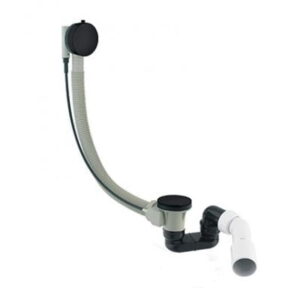 OMNIRES syfon wannowy z korkiem automatycznym TK104-PLUS-3.43+64-SBL czarny