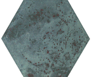 UNIQUE LADY GREEN INSERTO SZKLANE HEKSAGON 19,8X17,1 gatunek I