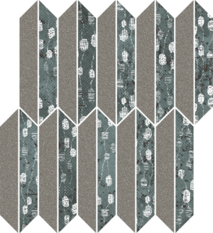 UNIQUE LADY GREEN MOZAIKA CIETA MIX MAT 27,4X29,8 gatunek I