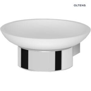 Oltens Vernal mydelniczka z uchwytem biała ceramika/chrom 84102000
