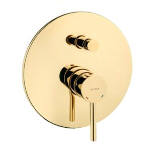 Oltens Molle bateria wanno-prysznicowa podtynkowa złota 341100800