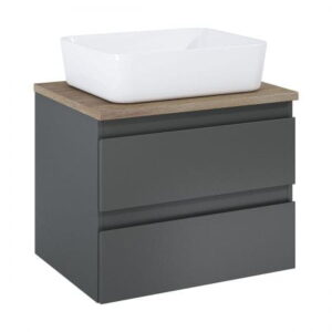 Oltens Vernal szafka 60 cm podumywalkowa grafit mat z blatem dąb 60000460