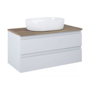 Oltens Vernal szafka 80cm podumywalkowa szary mat z blatem dąb 60001760