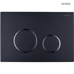 Oltens Lule przycisk spłukujący do WC czarny mat/chrom 57102300