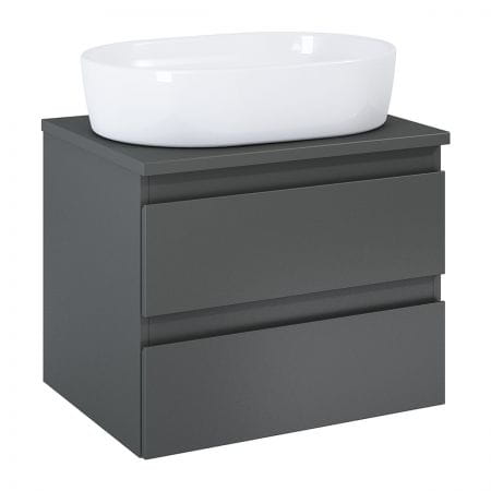 Oltens Vernal szafka 60 cm podumywalkowa wisząca grafit z blatem 60003400