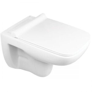 Oltens Ribe miska WC wisząca PureRim z deską wolnoopadającą Slim biała 42011000