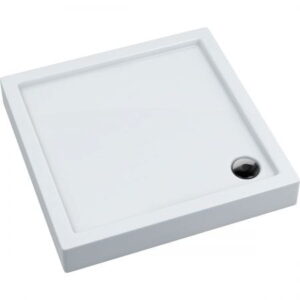 Oltens Vindel brodzik kwadratowy 80x80 cm akrylowy biały 17003000
