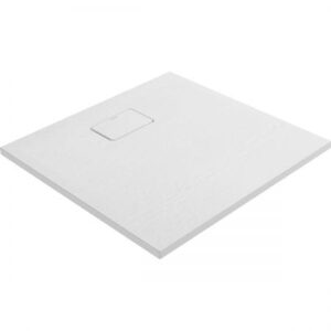 Oltens Bergytan brodzik kwadratowy 80x80 cm RockSurface biały 17100000
