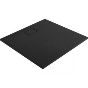 Oltens Bergytan brodzik kwadratowy 100x100 cm RockSurface czarny 17102300