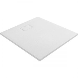 Oltens Bergytan brodzik prostokątny 100x90 cm RockSurface biały 15101000