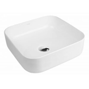 Oltens Hadsel umywalka 38,5 cm nablatowa kwadratowa biała 40307000
