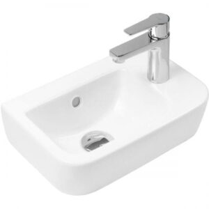 Oltens Vernal umywalka 37x24,5 cm wisząca prawa biała 41005000
