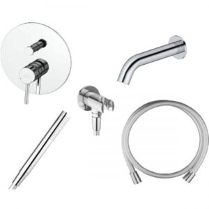 Zestaw Oltens Molle zestaw wannowo-prysznicowy podtynkowy chrom (34100100, 37200100, 39100100, 37102100, 39304100)