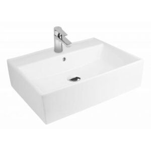 Oltens Hyls umywalka 58,5x44 cm nablatowa prostokątna biała 41310000