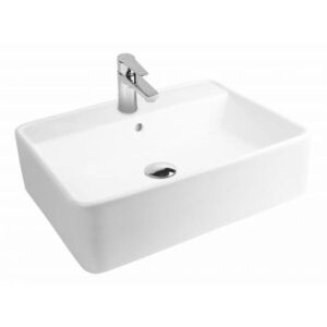 Oltens Duve umywalka 58x43,5 cm nablatowa prostokątna biała 41312000