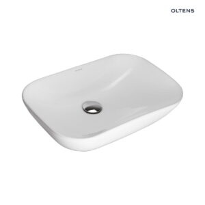 Oltens Solvig umywalka nablatowa owalna 51 x 34 cm biała 40322000