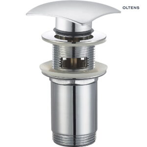 Oltens Halsa (S) korek do umywalki klik klak kwadratowy z przelewem G 1 1/4 chrom 05102100