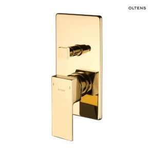 Oltens Gota bateria wannowa-prysznicowa podtynkowa kompletna złota 34101800
