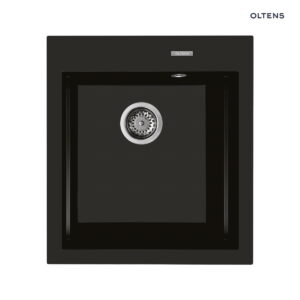 Oltens Gravan zlewozmywak granitowy 1 komorowy 47x51,5 cm czarny 72001300