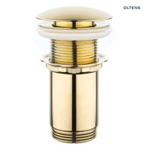 Oltens Rovde korek do umywalki klik klak okrągły bez przelewu G1 1/4 złoty 05200800