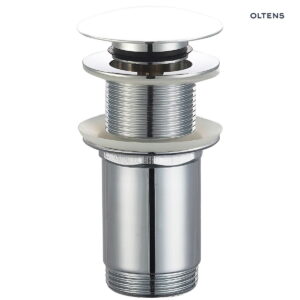 Oltens Rovde korek umywalkowy okrągły klik klak bez przelewu G 1 1/4  biały ceramiczny 05200000