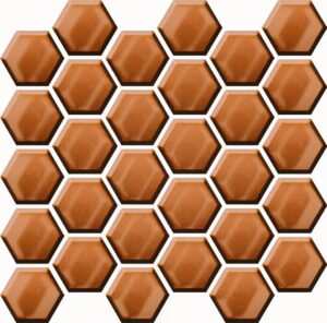 Ceramika Color MOZAIKA COPPER GLASS HEXAGON MOSAIC 25x25,8  DOSTAWA GRATIS od 2100zł