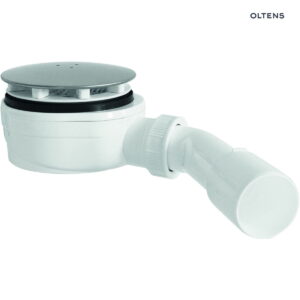 Oltens Pite Turbo Slim syfon brodzikowy odpływ 90 mm plastikowy niski chrom 08002000