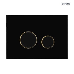 Oltens Lule przycisk spłukujący do WC czarny mat /złoty mat 57106300