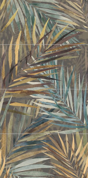 DOMINO  BIHARA LEAVES DEKOR ŚCIENNY 4-ELEMENTOWY 59,8X119,8 gatunek I dostawa GRATIS od 2300 zł