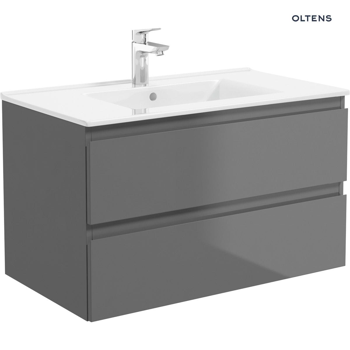 Oltens Vernal umywalka z szafką 100 cm grafit 68002400 - obrazek 4